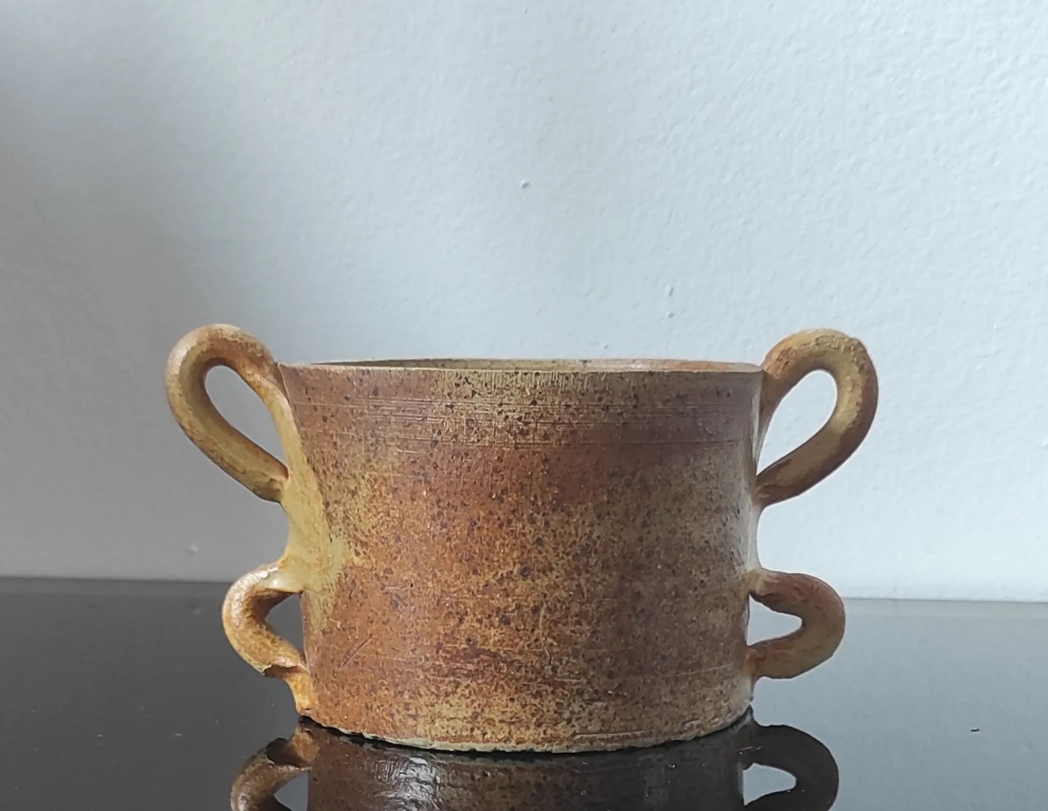 Artisanal vintage stoneware bowl