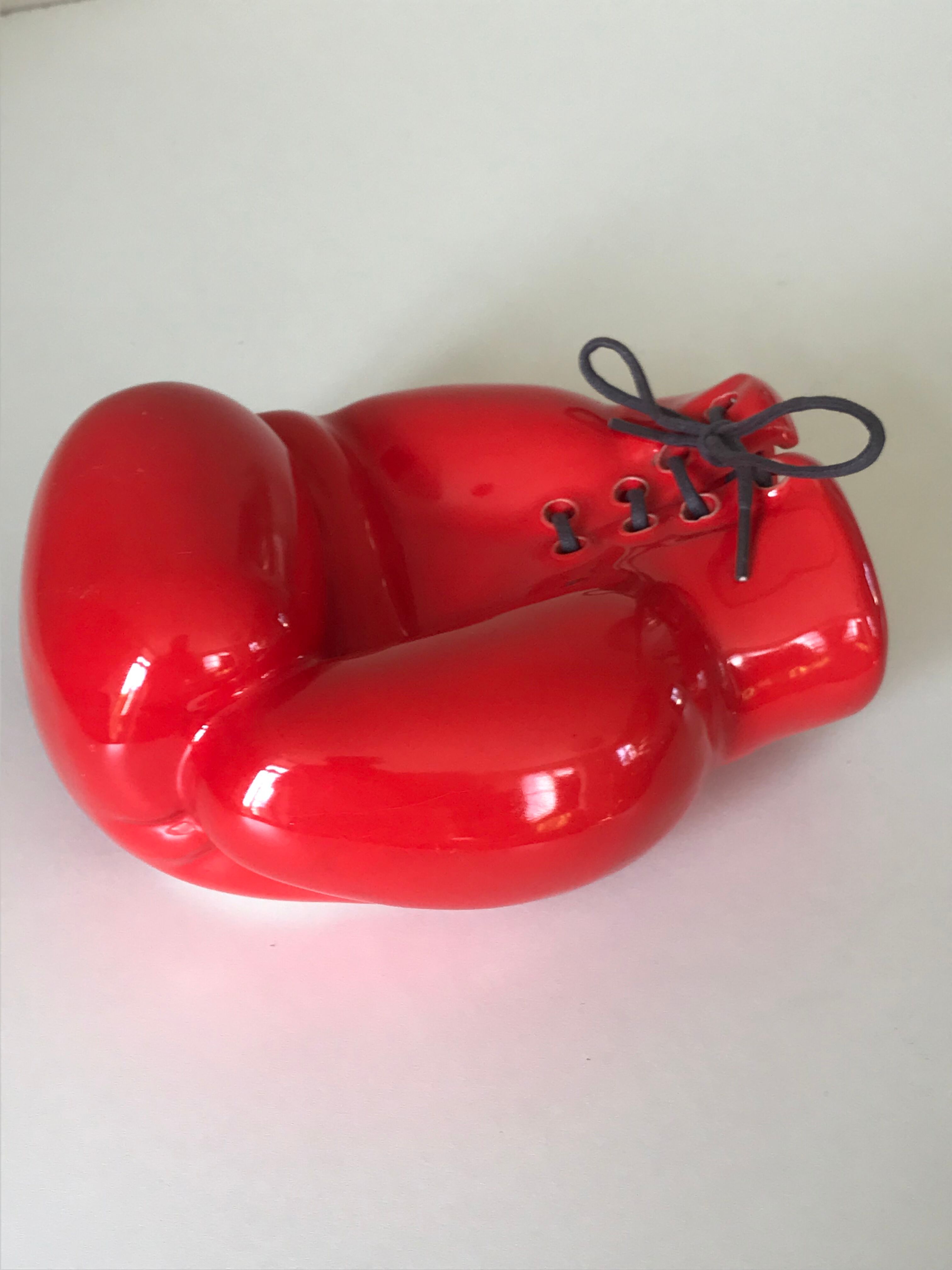 Ceramic boxing glove signed Jc Peiré annees 80
