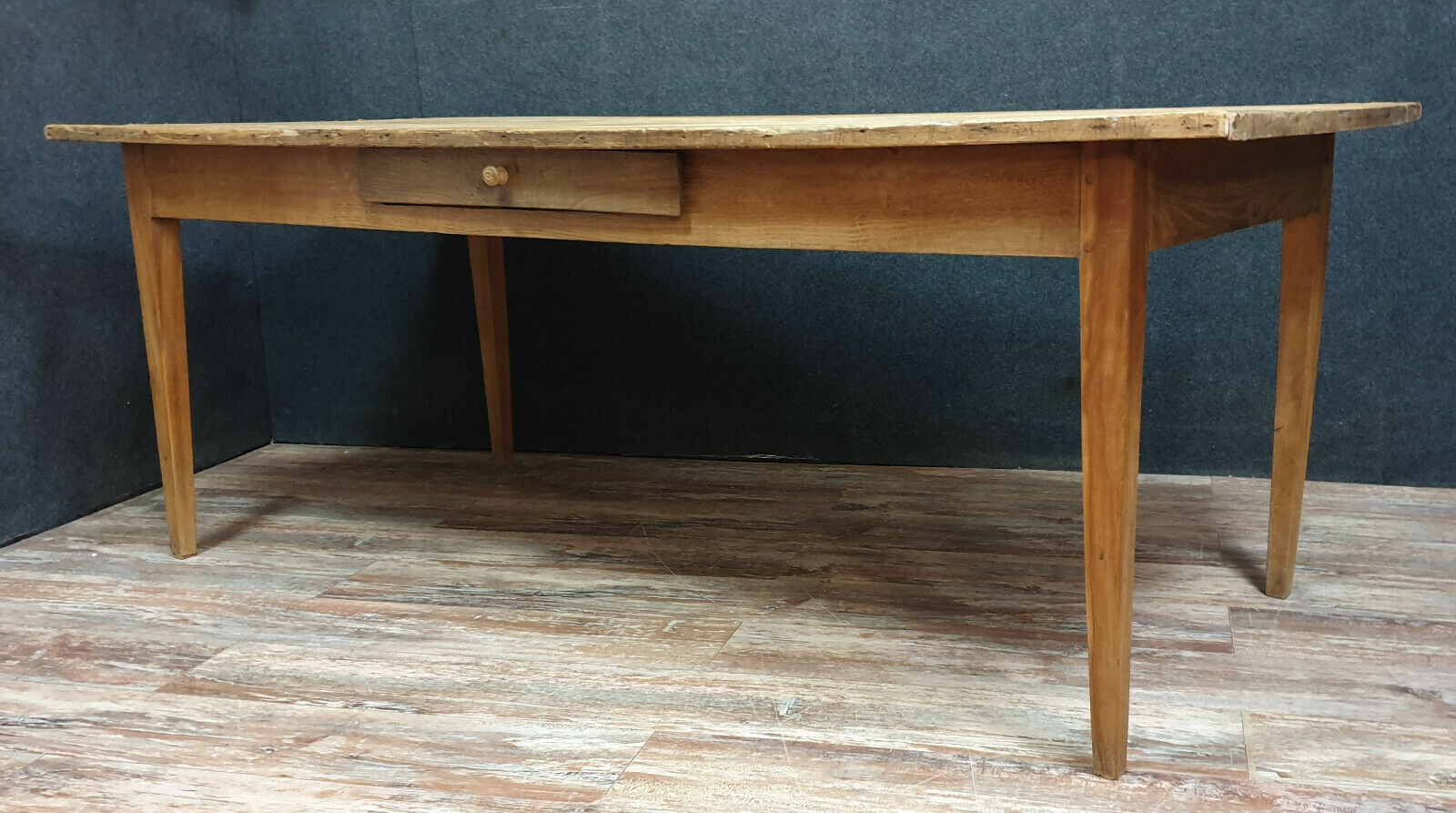 Table de ferme en sapin et hêtre