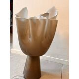 Contemporary Milky-Beige Murano Style Glass Table Lamp