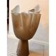 Lampe de table contemporaine en verre de Murano beige laiteux