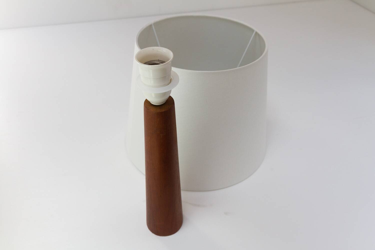 Vintage Danish Teak Table Lamp, 1960s