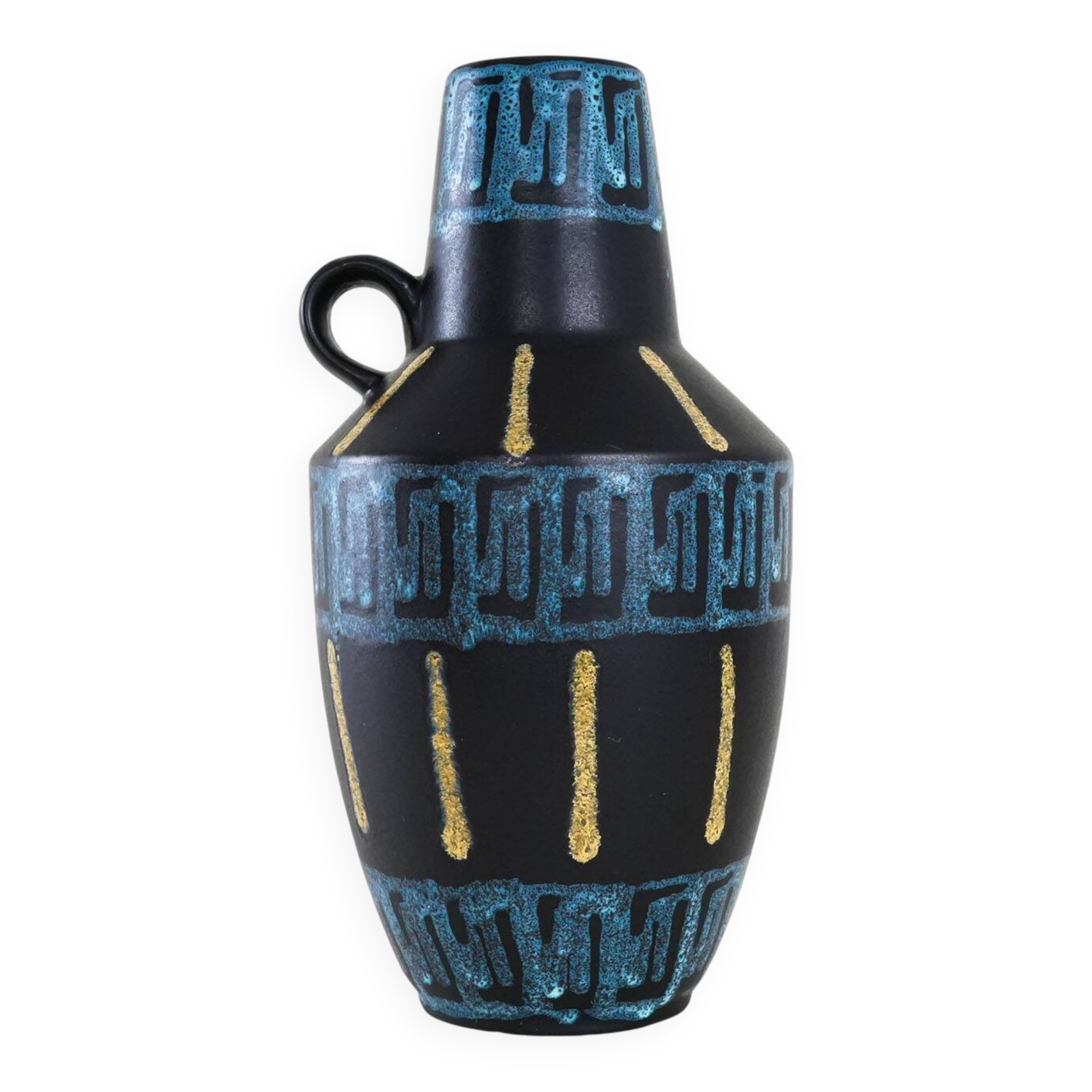 Ceramic vase, German design, 1980s, manufacturer: West Germany