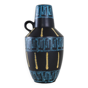 Vase en céramique, design allemand, années 1980, fabricant : Allemagne de l'Ouest