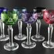 Suite de 6 verres couleur à liqueur en Cristal