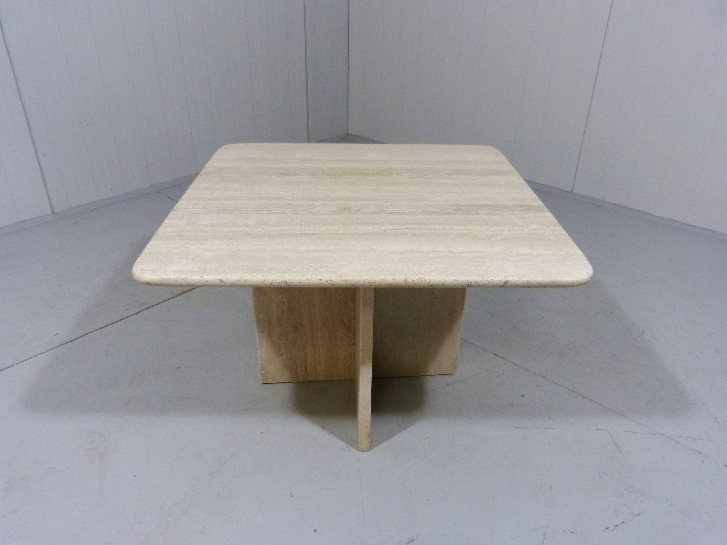 Travertine coffee table side table 1970’s