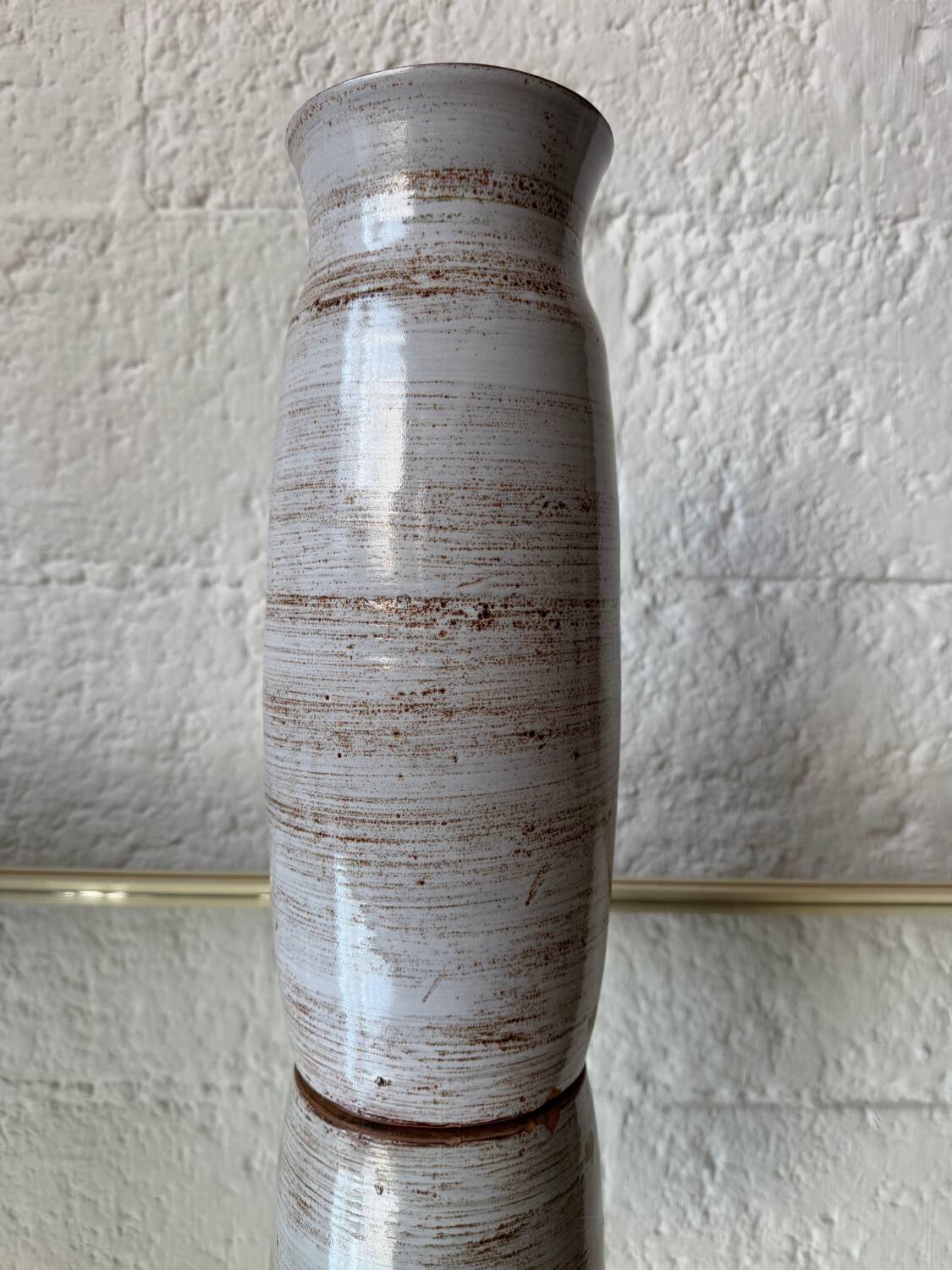 Large ceramic roller vase from Vallauris, 1960s