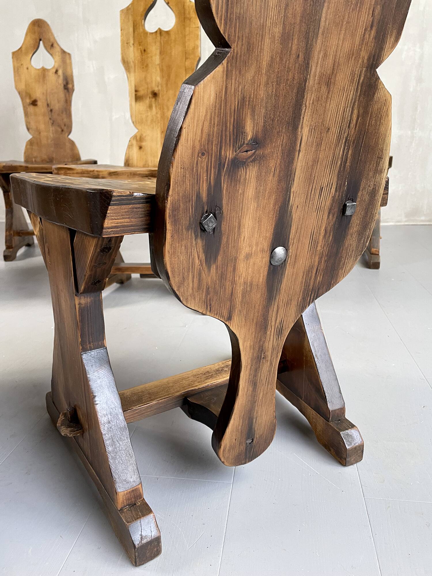 Set of 6 Savoyard chairs, 1950