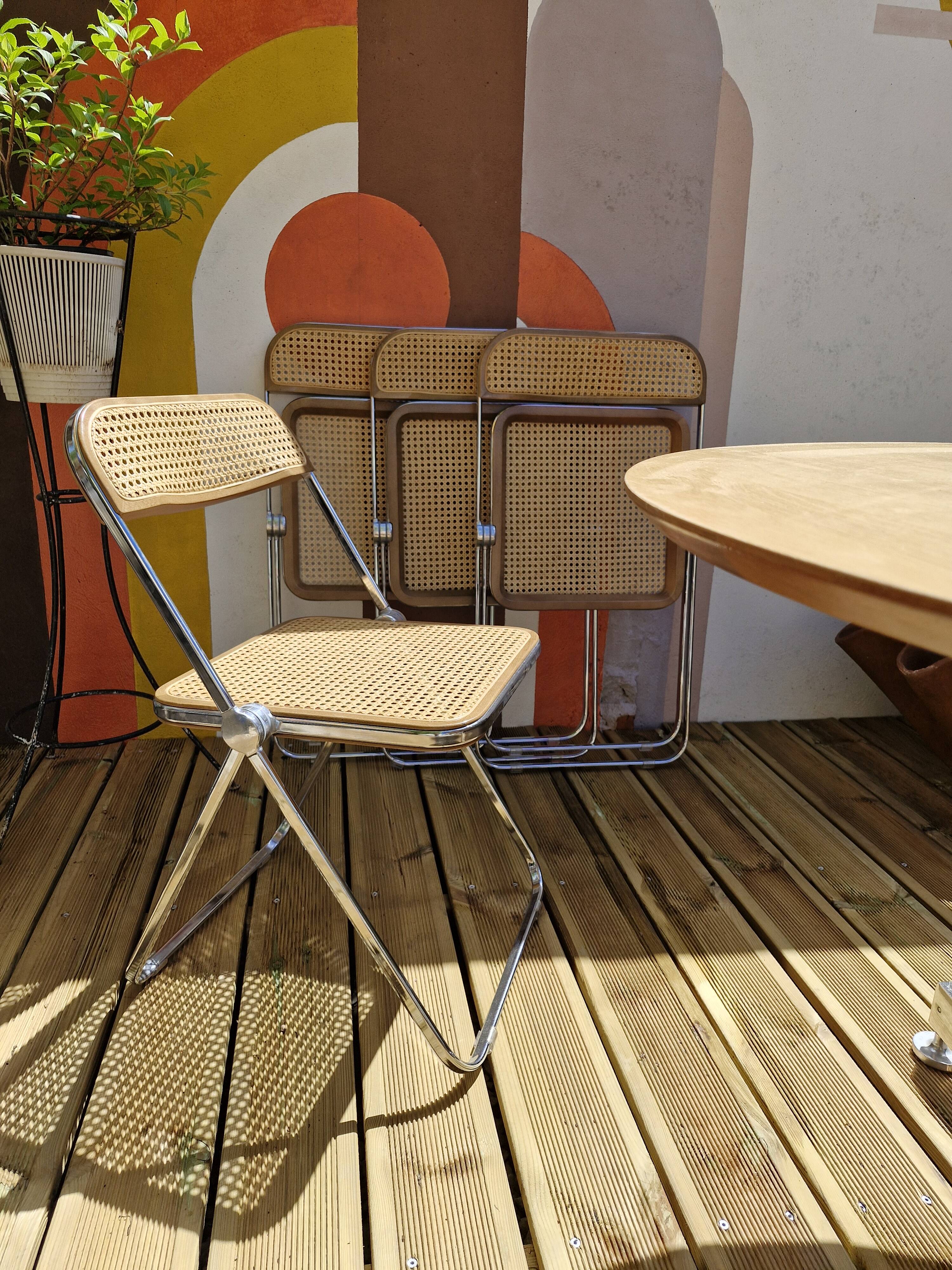 Giancarlo Piretti Anonima Castelli, 1970s, Pair of Plia Chairs