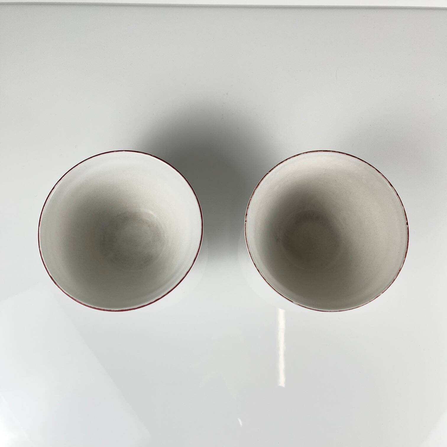 Set of 2 KG Lunéville bowls, street lamp model, early 20th century