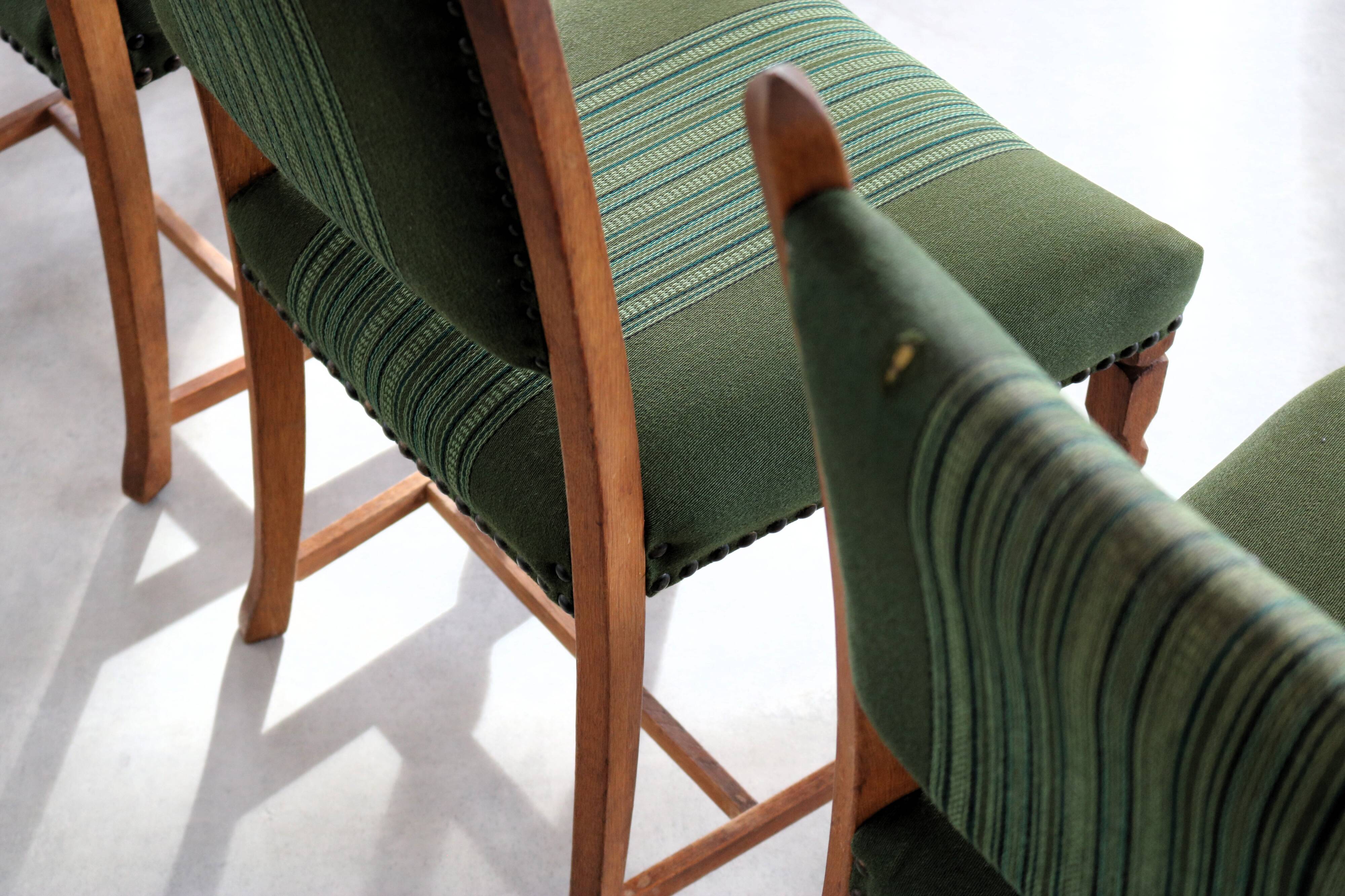 6 Danish Brutalist Dining Chairs