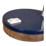 Lampe de table bleue vintage des années 70 mod "Eye Ball" Design Goffredo Reggiani