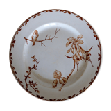 Antique brown Oxford model plate, HB - Choisy-le-Roy Co., 1900s