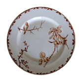 Antique brown Oxford model plate, HB - Choisy-le-Roy Co., 1900s