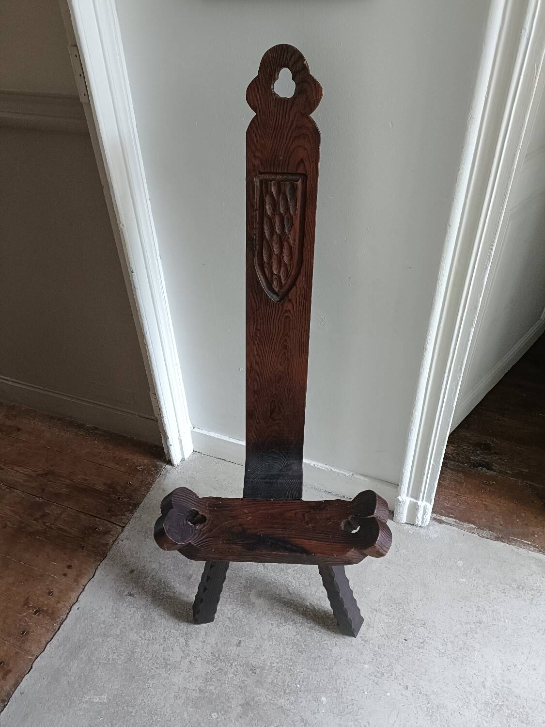 Brutalist tripod chair, 1940s