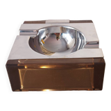 Vintage chrome and plexi ashtray 70's