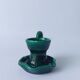 Green ceramic candlestick holder