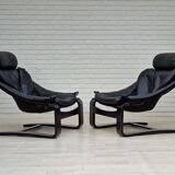 Set de 2 fauteuils Kroken par Ake Fribyter pour Nelo Suède années 1970