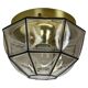 Ceiling Light "Iron Rings" made of Brass and Glass by Glashütte Limburg, Germany, 1970s