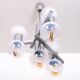 Mazzega Murano Chandelier / Space Age Glass Pendant Light 1970s Italy