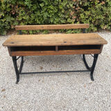 School desk with bench