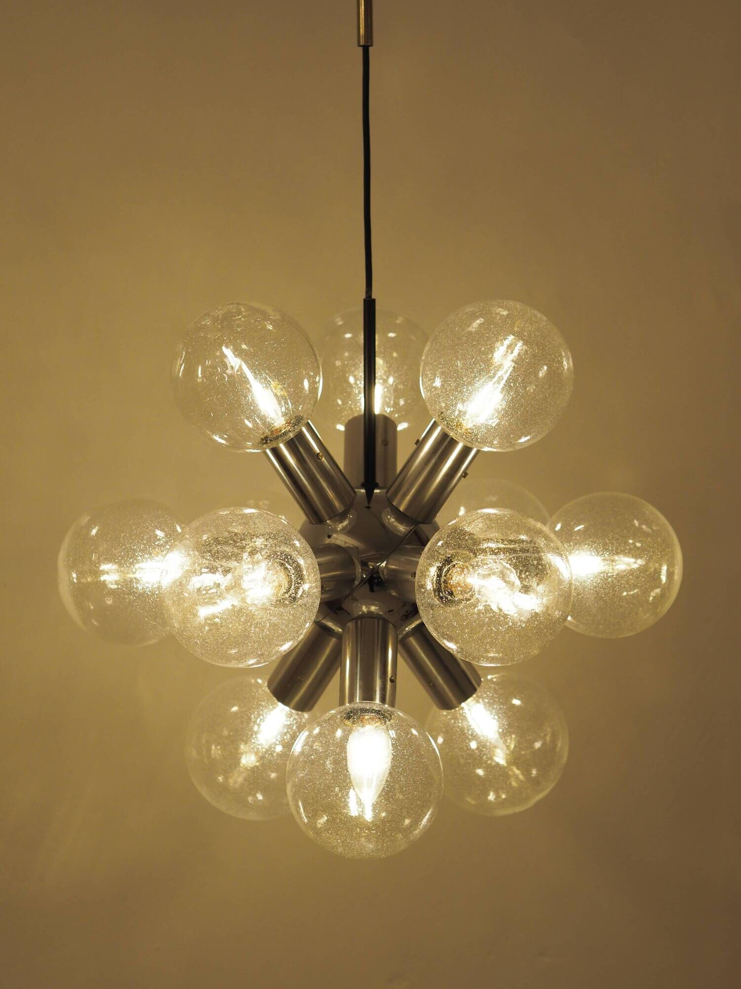 Lustre "Atomium" in the shape of Sputnik by J.T. AGE Kalmar, 1960s.