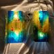 Pair of raak glass appliques, Willem Van Oyen, Chartres model