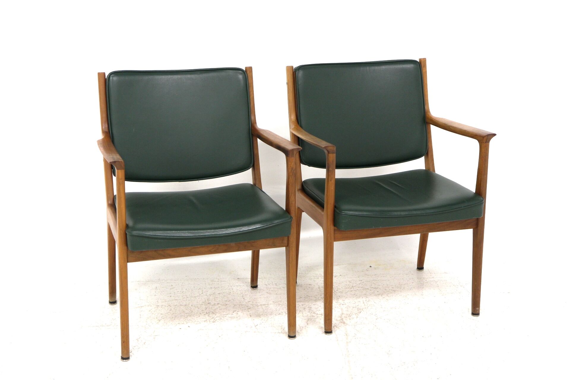 Set of 2 leather armchairs, Karl Erik Ekselius, Sweden, 1960
