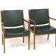 Set of 2 leather armchairs, Karl Erik Ekselius, Sweden, 1960