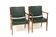 Set de 2 fauteuils en cuir, Karl Erik Ekselius, Suède, 1960