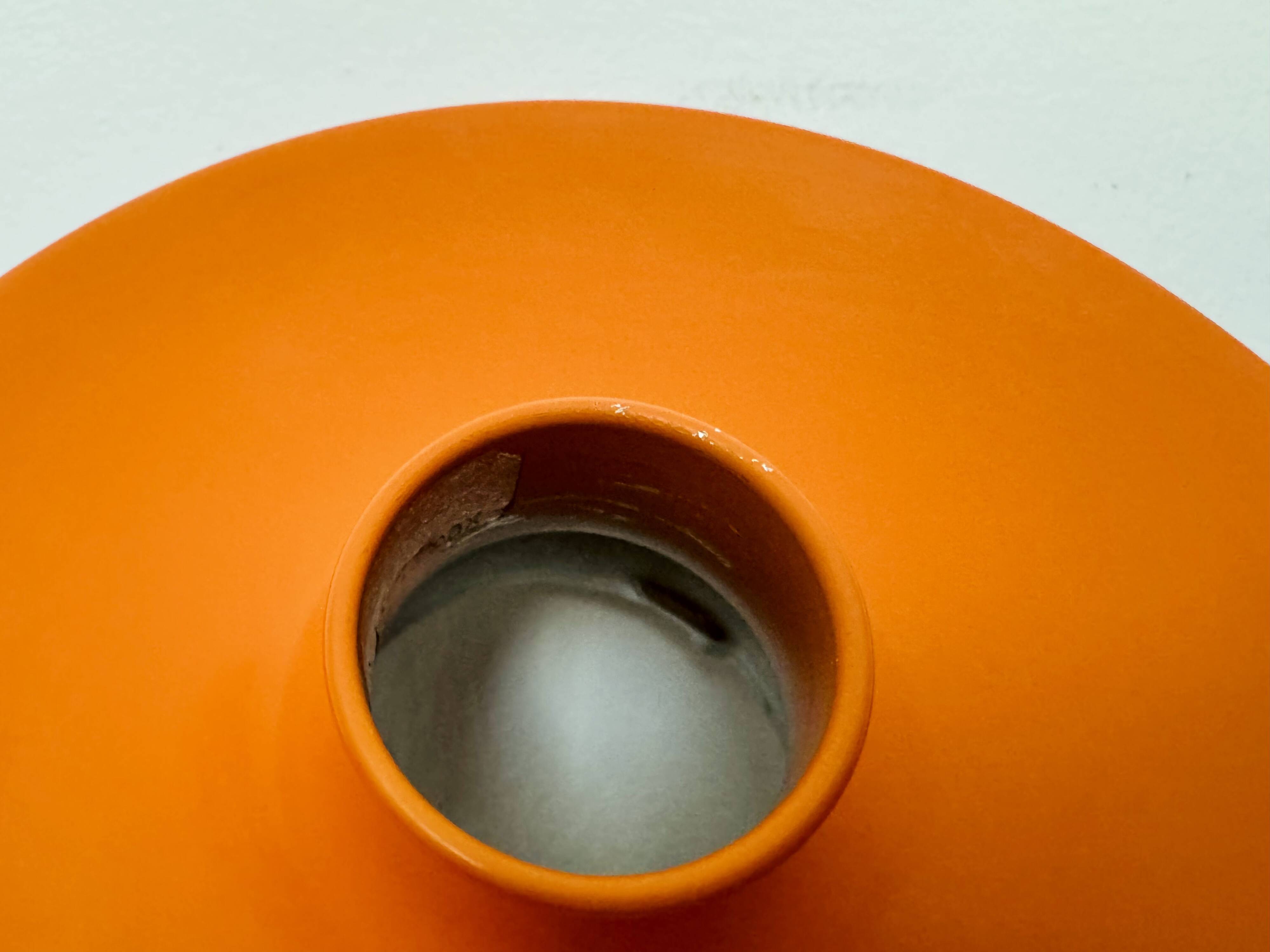 Orange 1970s Ufo Wall or Ceiling Lamp from Staff