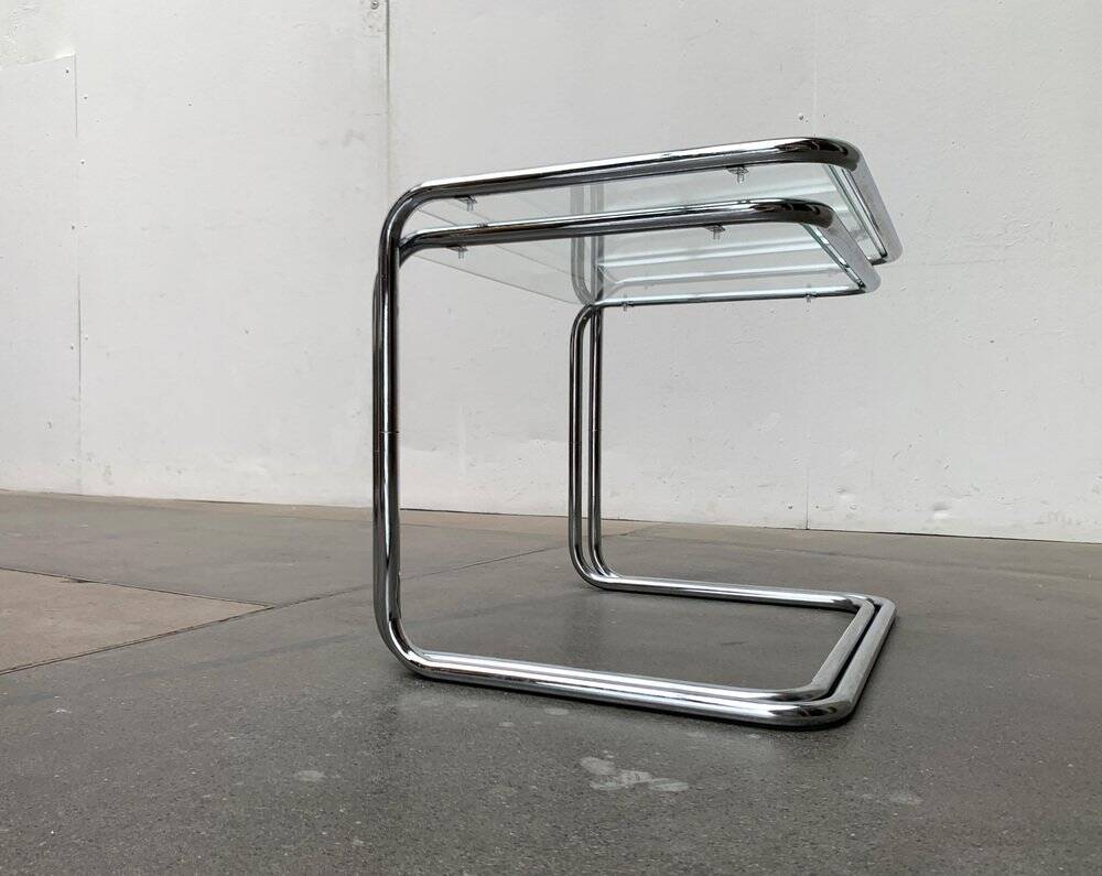 Nested glass tables Mid-century space age, 1960s, set of 2