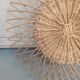 Miroir soleil rond en rotin - 48cm