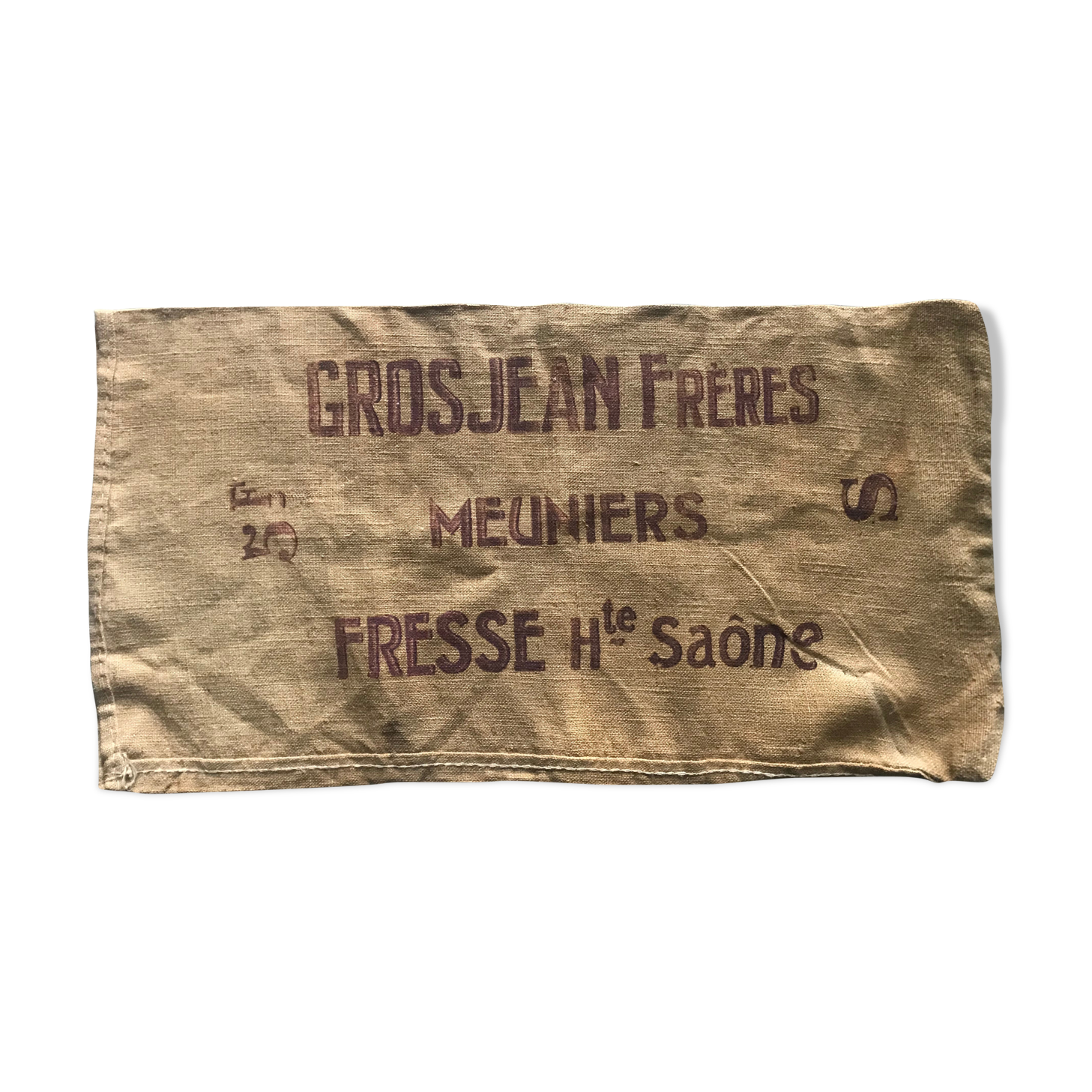 "Meunier Grosjean" burlap bag