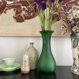 Green glass vase