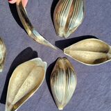 Set of 6 brass cups