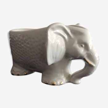 Vide poche éléphant en porcelaine des années 70 estampillé Capodimonte