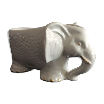 Empty elephant pocket in porcelain of the 70s stamped Capodimonte