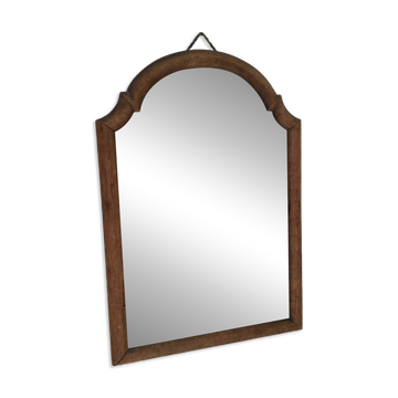 Antique tall round mirror
