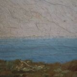 Painting Oil on Canvas Framed, signed Victor Barjon (1845-1920), Cote Rocheuse Bretagne