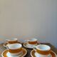 4 Luneville cups and saucers, Florence model, vintage