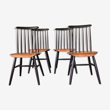 Suite of 4 scandinavian chairs "Fanett" by Ilmari Tapiovaara, 60