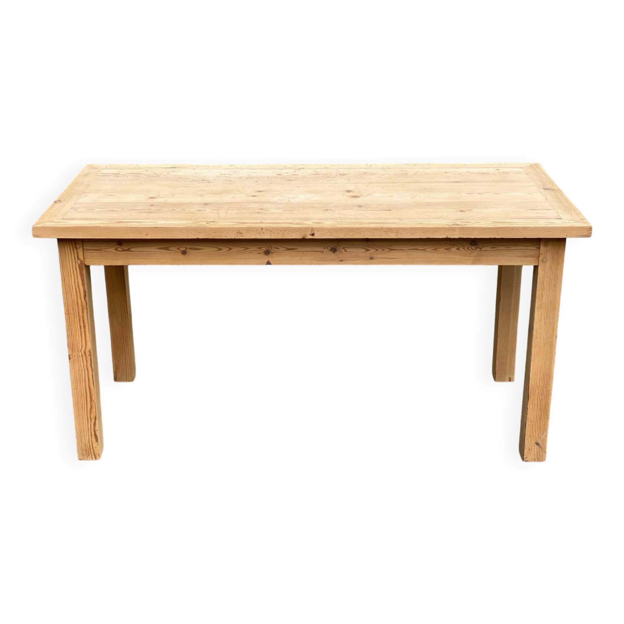Renovated solid wood farmhouse dining table, 150cm