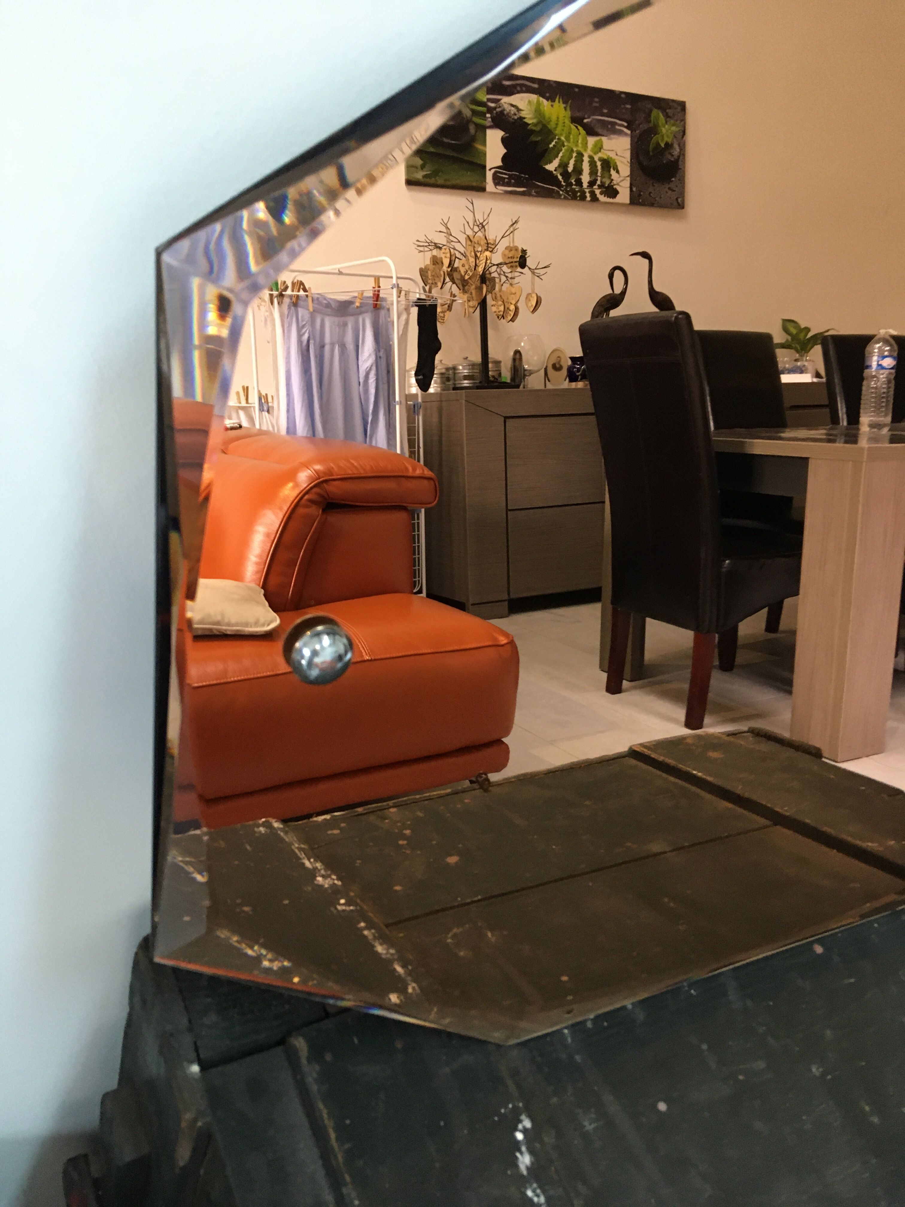 Art deco bevelled mirror  75x54cm