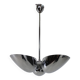 Lustre chromé Bauhaus restauré des années 1930 par Zukov, Tchécoslovaquie