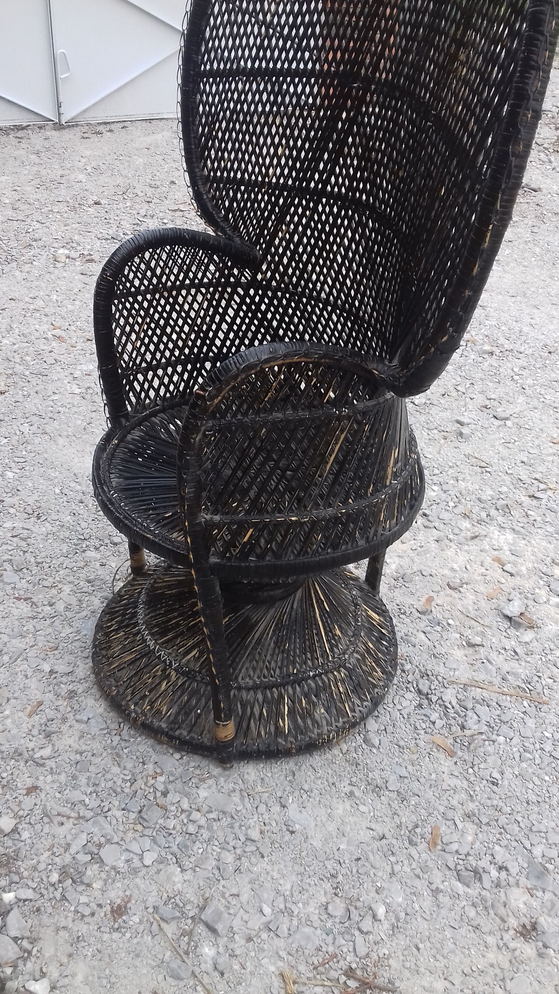 Armchair emmanuel in vintage wicker