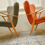 Armchairs Zig Zag scandinavian 50 60 years