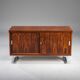 Mid-century wood veneer sideboard with chrome legs, 1960s