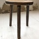 Handcrafted oak bean-shaped stool