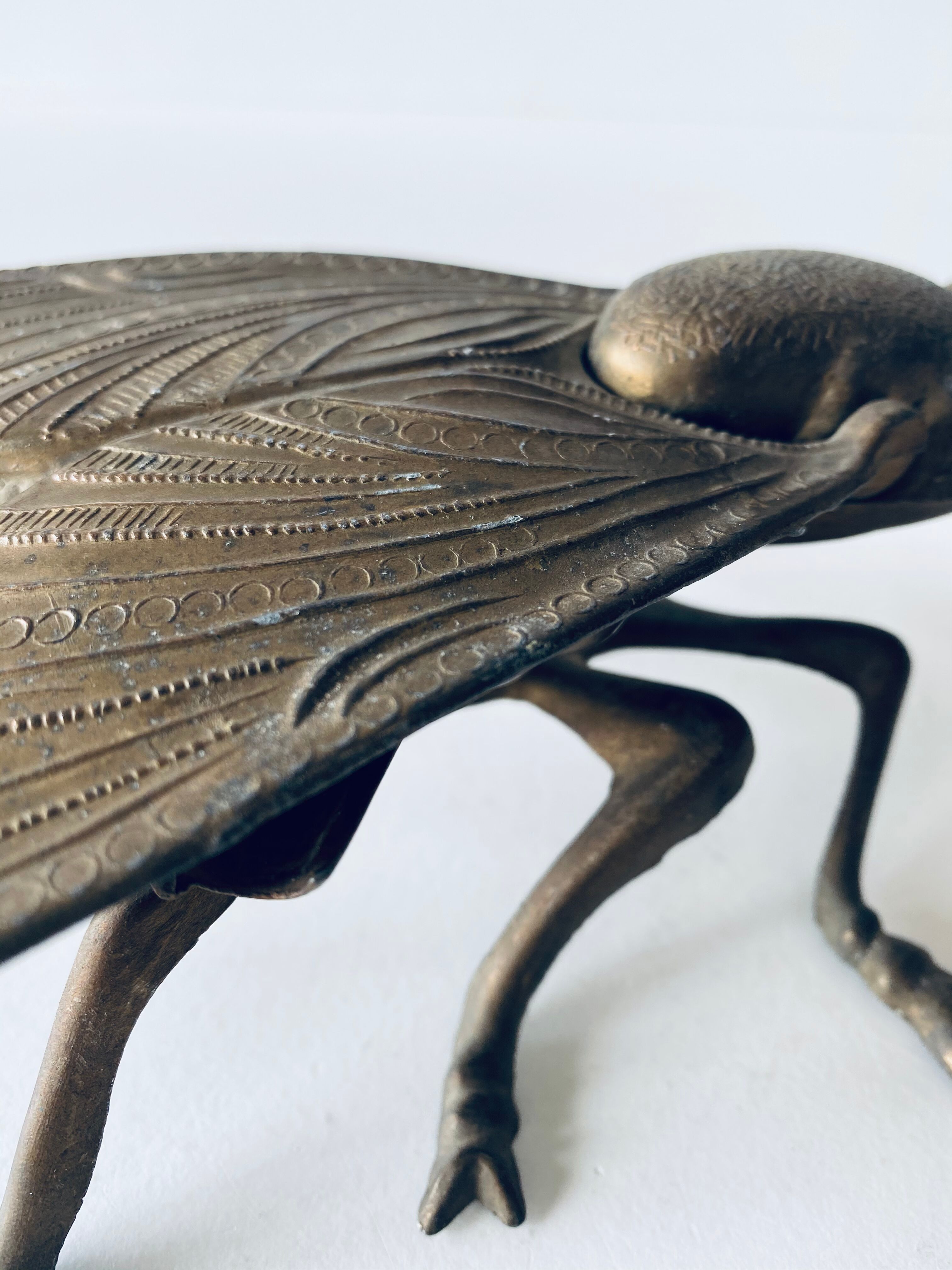 Cendrier mouche en laiton